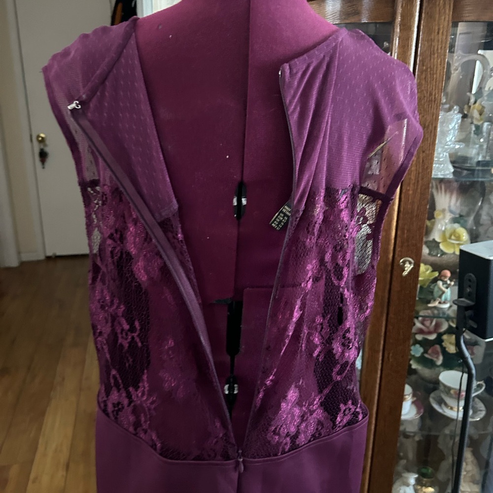 Kardashian Kollection Sleeveless Cranberry Dress. - Picture 5 of 6